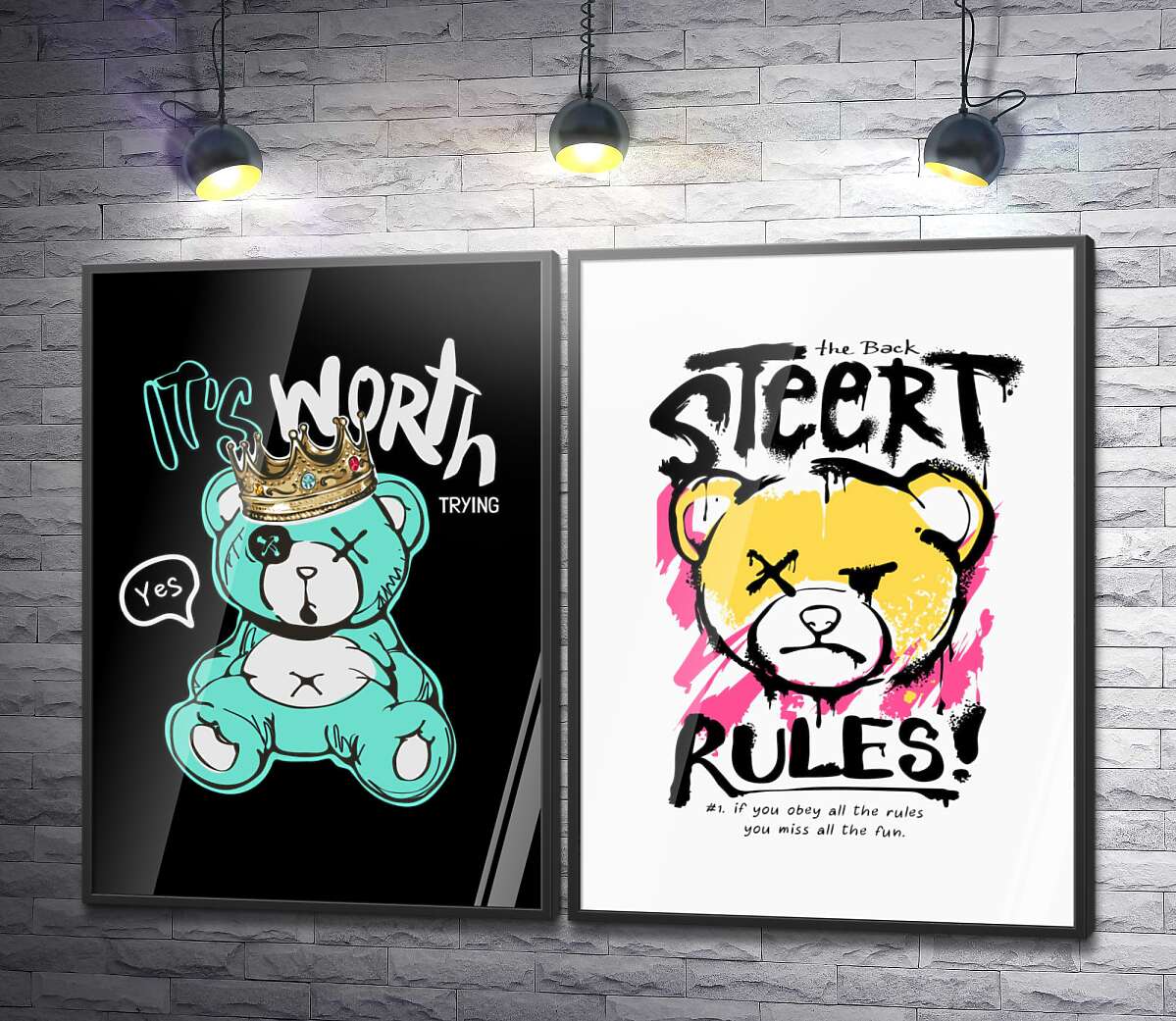 Постер коллаж Street rules