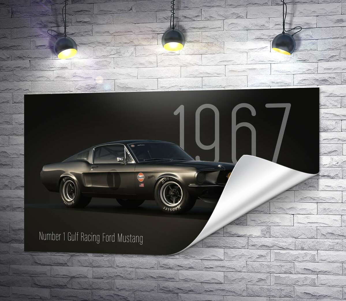 Только печать Ford Mustang 1967