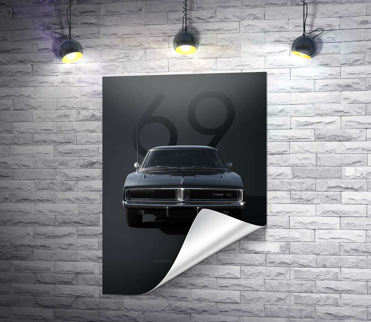 Только печать Dodge Charger 1969