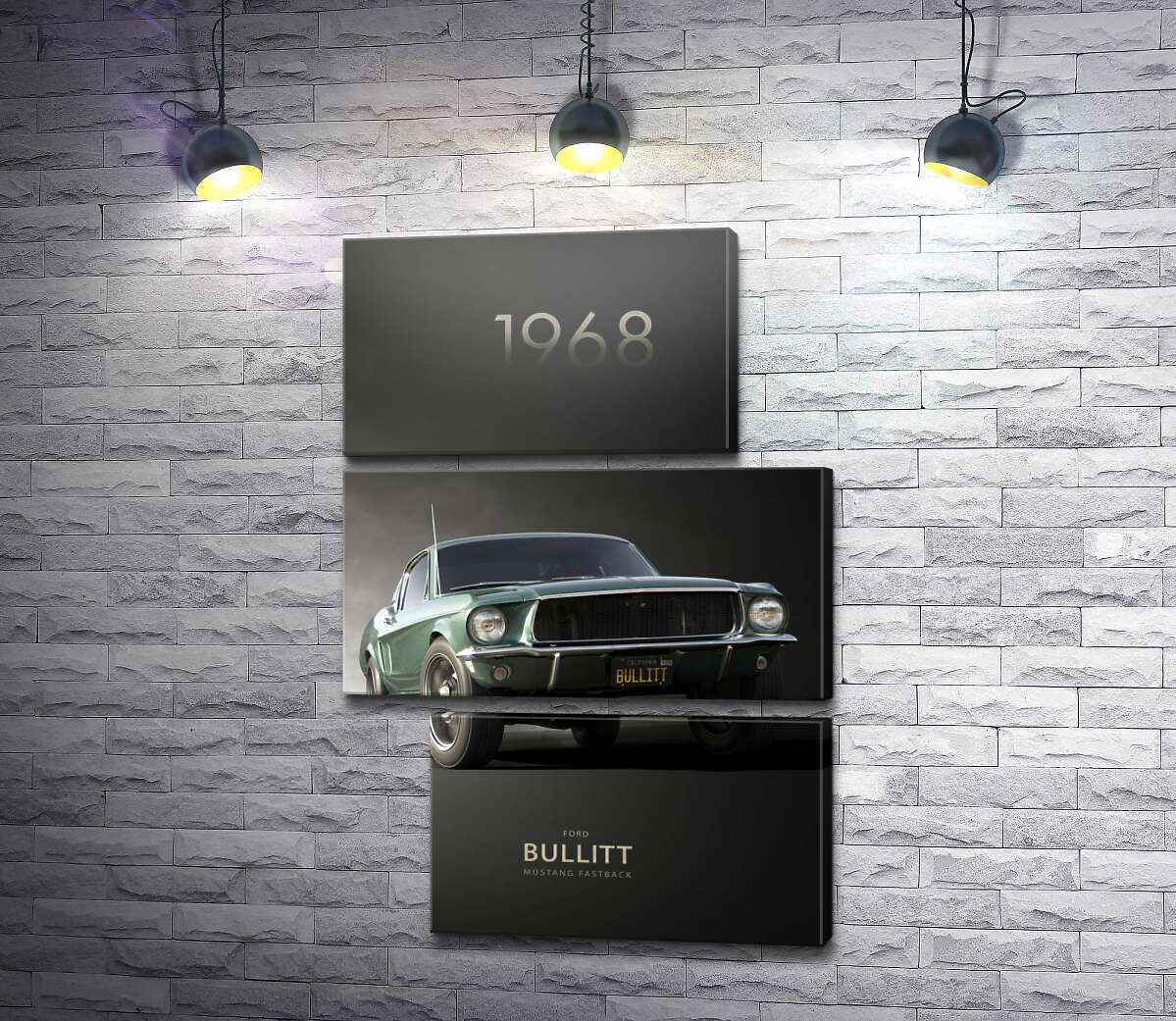 Модульная картина Ford Bullit 1968 (Модуль №16)
