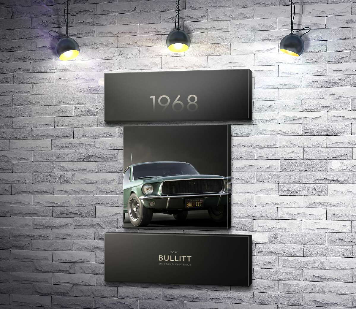Модульная картина Ford Bullit 1968 (Модуль №18)
