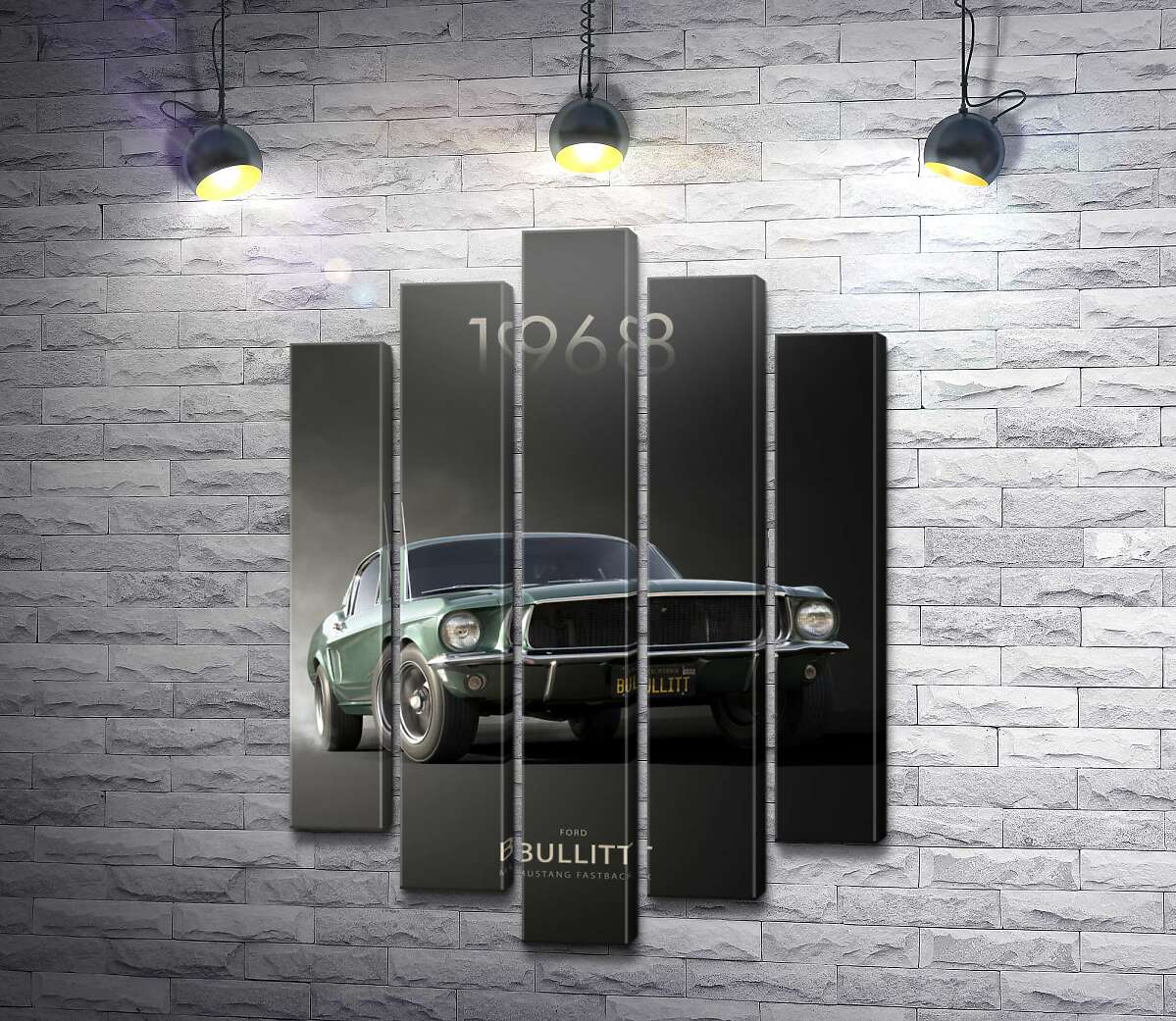 Модульная картина Ford Bullit 1968 (Модуль №4)