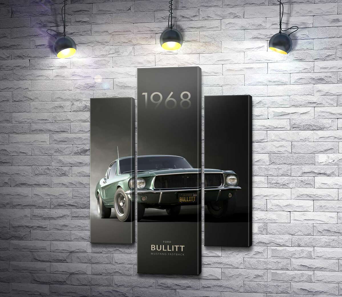 Модульная картина Ford Bullit 1968 (Модуль №10)