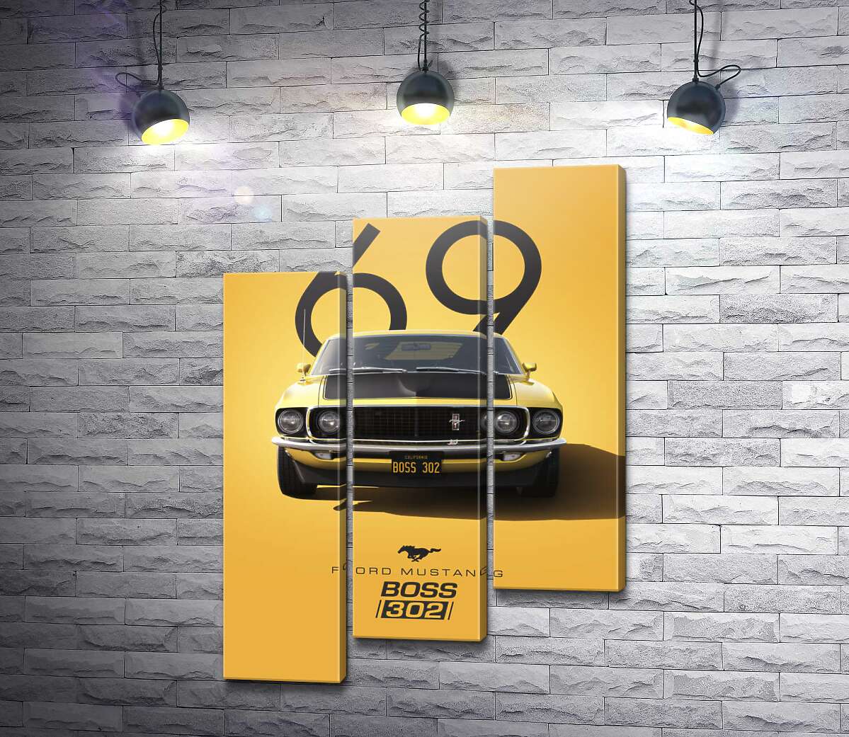Модульная картина Ford Mustang Boss 302 (Модуль №14)