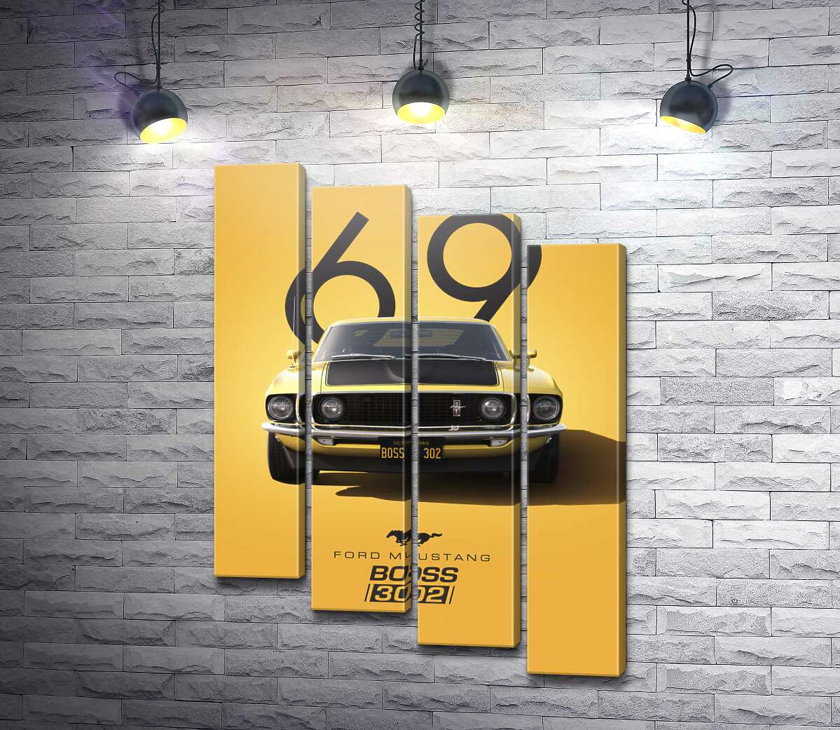 Модульная картина Ford Mustang Boss 302 (Модуль №19)