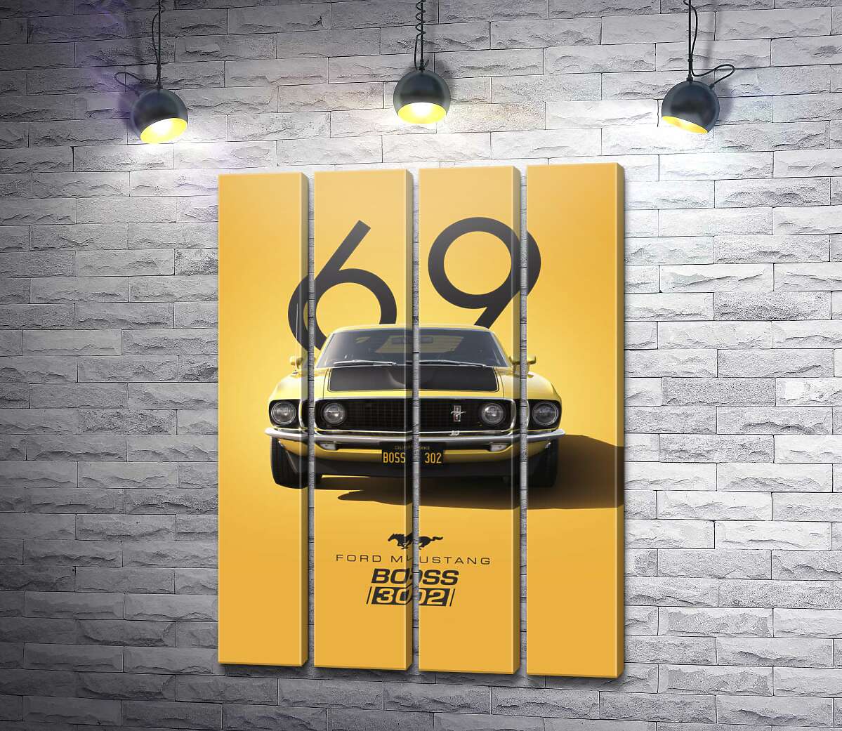 Модульная картина Ford Mustang Boss 302 (Модуль №24)