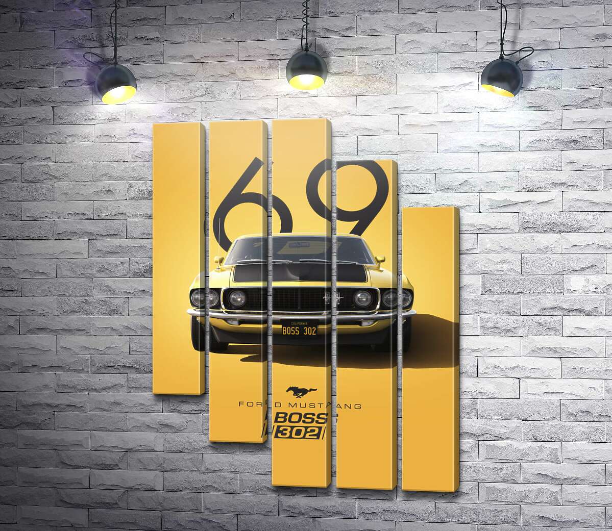 Модульная картина Ford Mustang Boss 302 (Модуль №28)