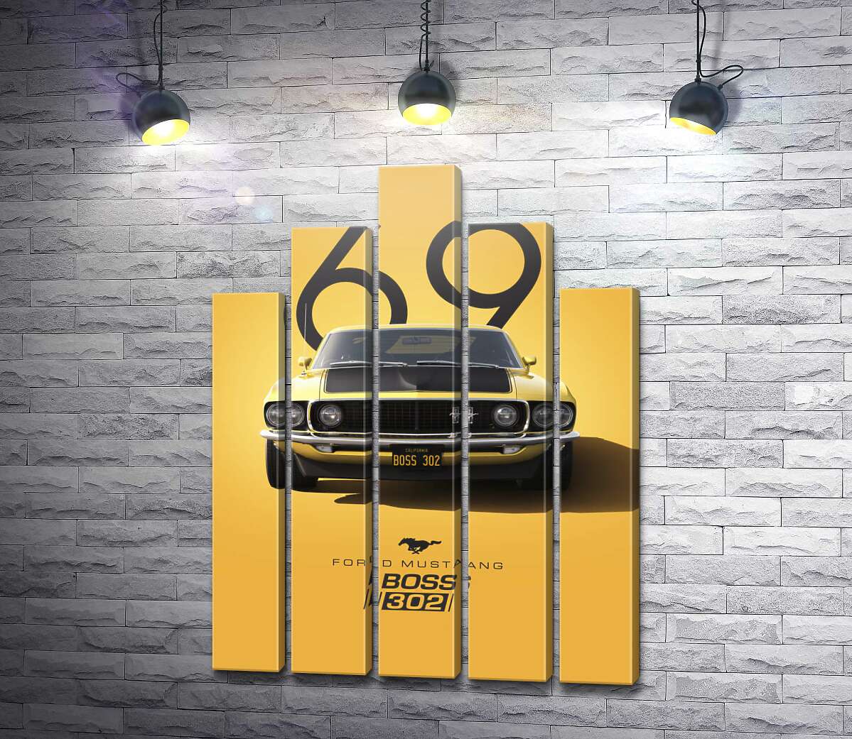 Модульная картина Ford Mustang Boss 302 (Модуль №29)