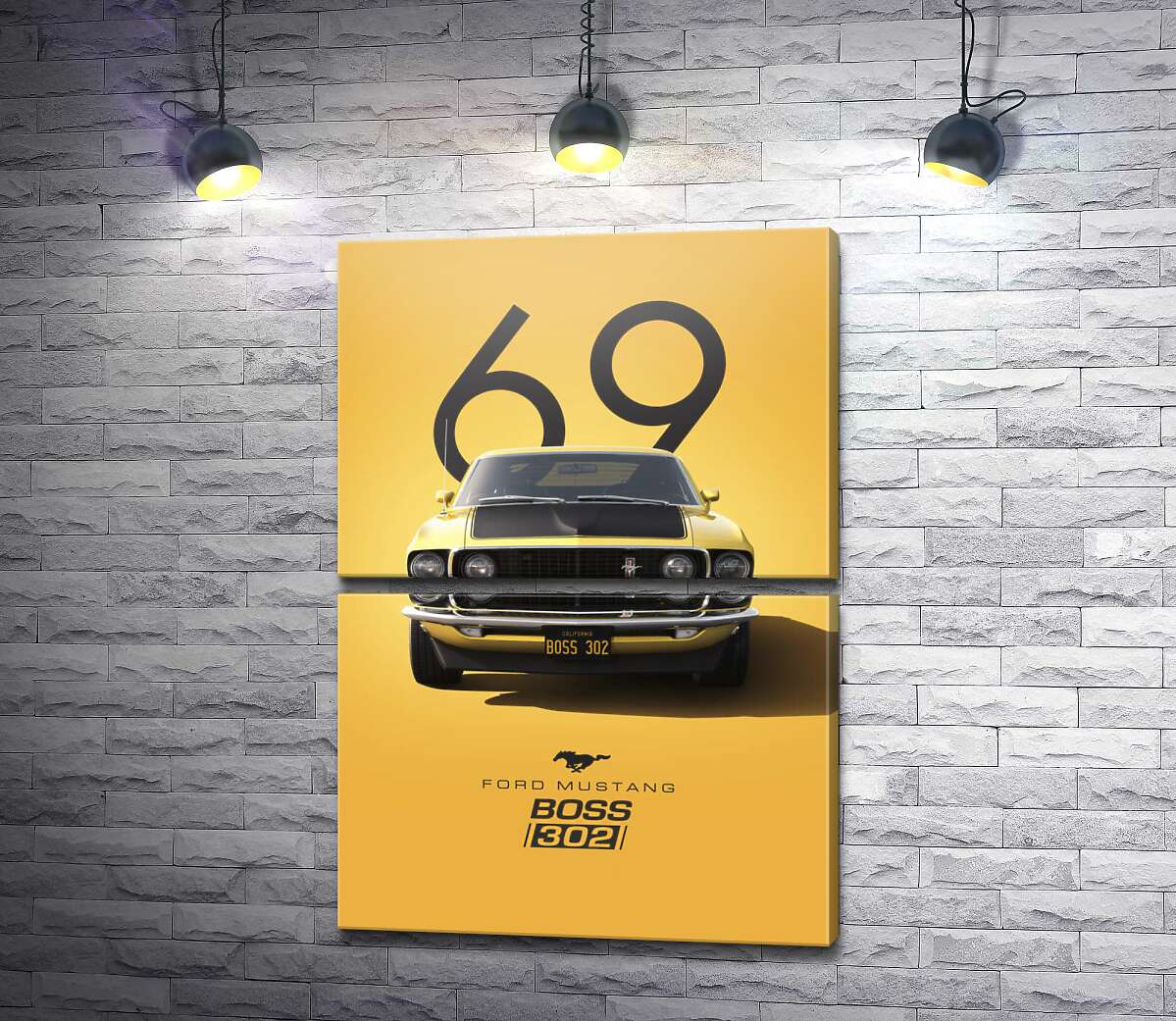Модульная картина Ford Mustang Boss 302 (Модуль №7)