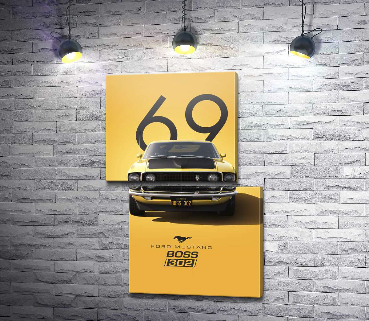 Модульная картина Ford Mustang Boss 302 (Модуль №8)