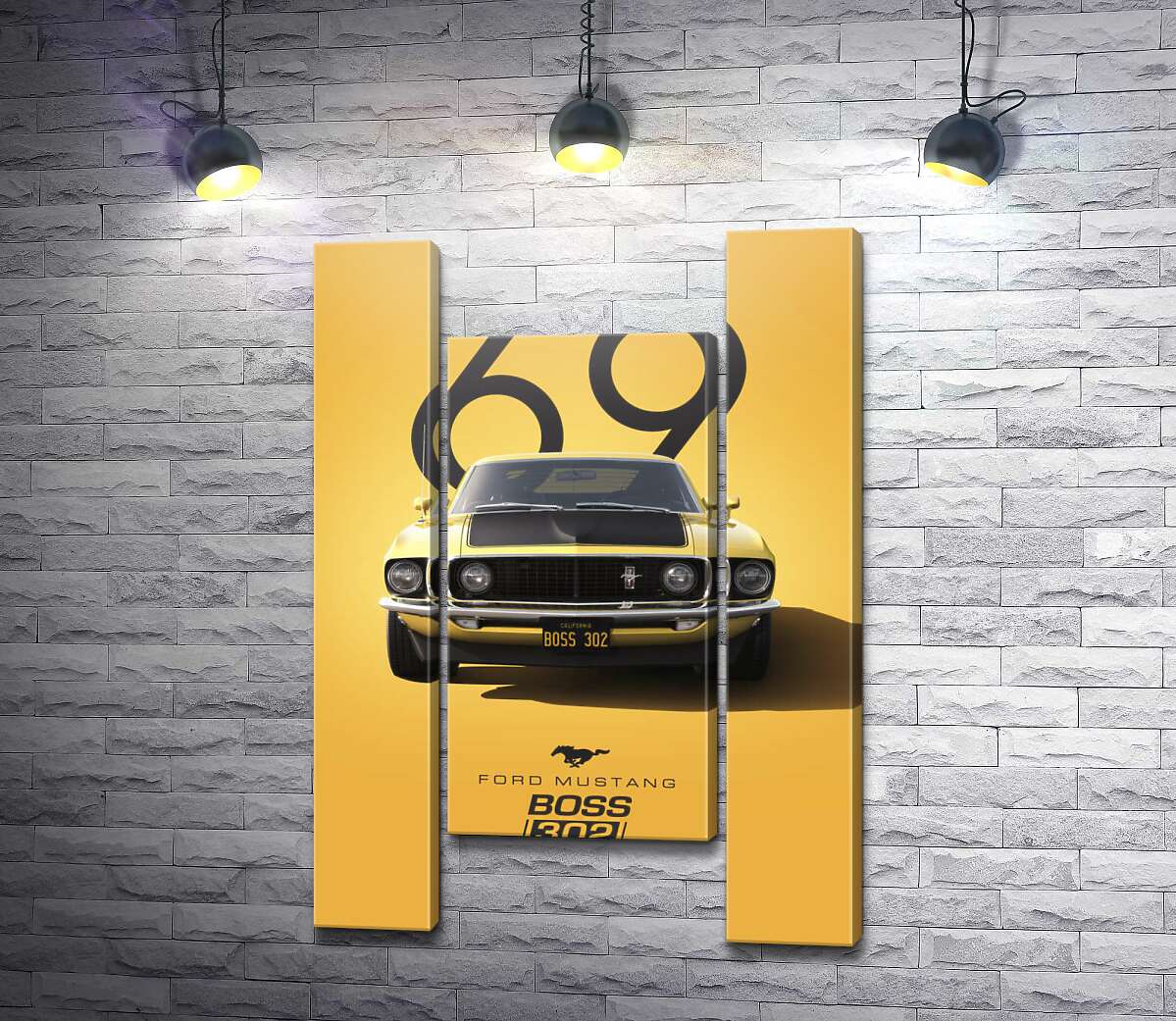 Модульная картина Ford Mustang Boss 302 (Модуль №11)
