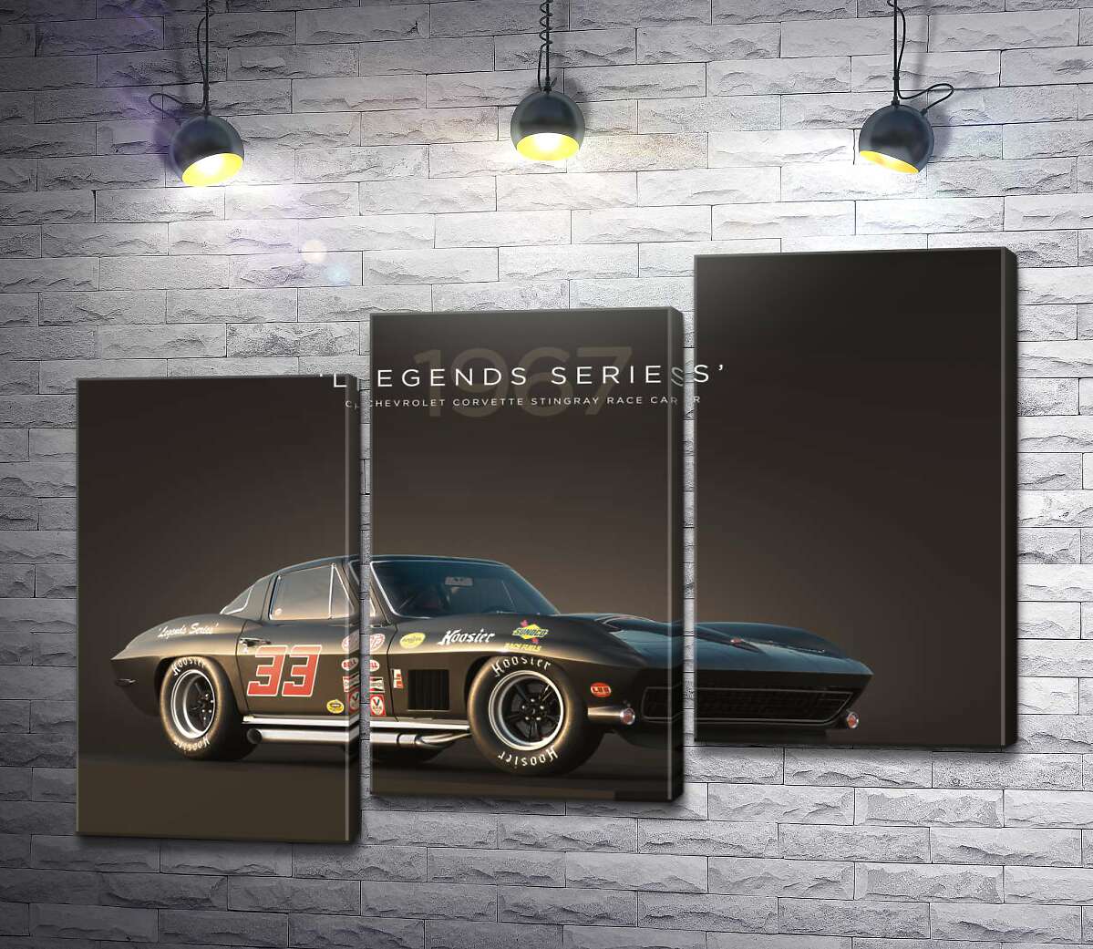 Модульна картина Chevrolet Corvette 1967 Race (Модуль №14)