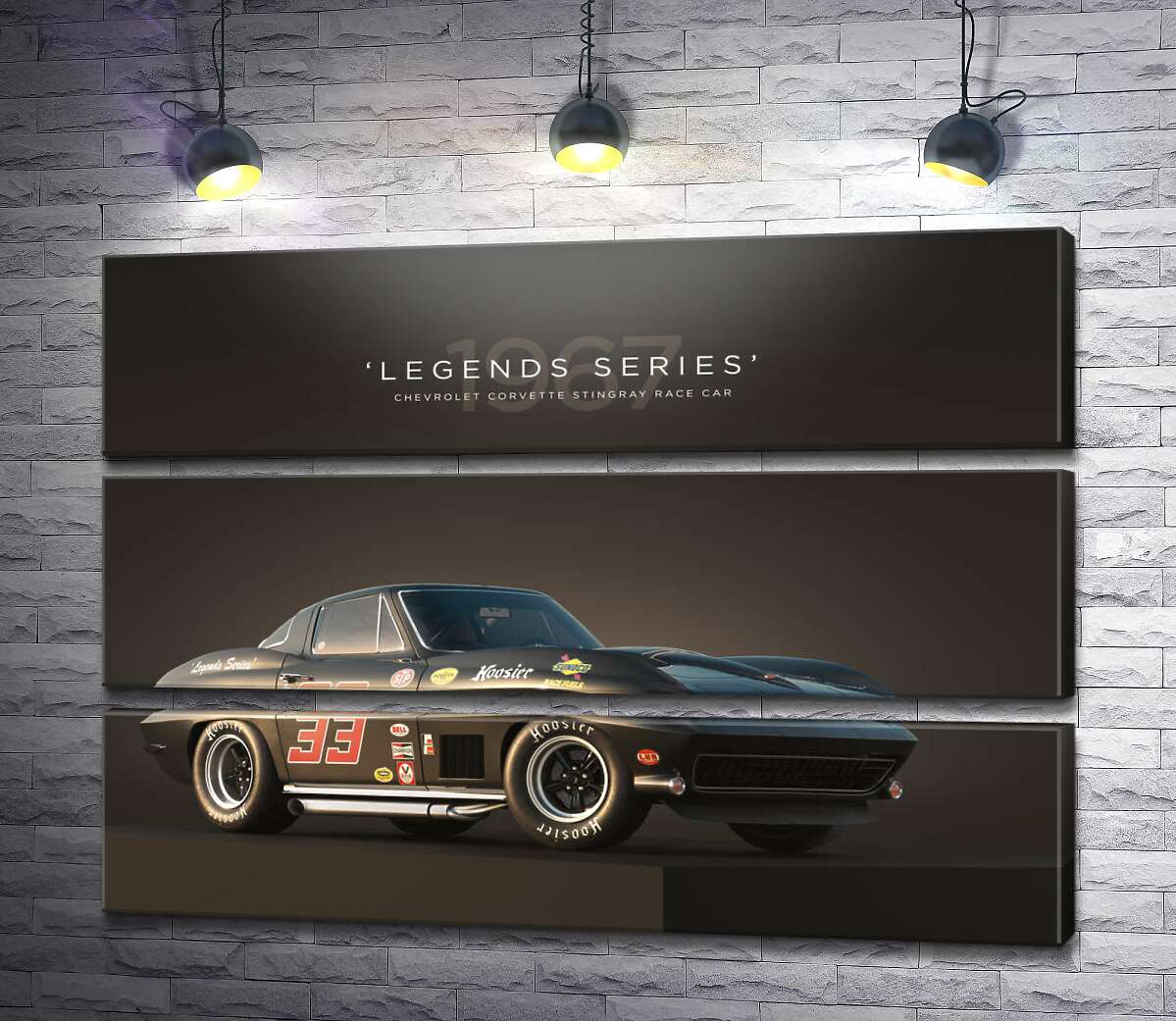 Модульная картина Chevrolet Corvette 1967 Race (Модуль №15)