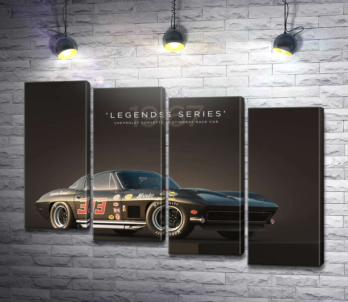 Модульная картина Chevrolet Corvette 1967 Race (Модуль №19)