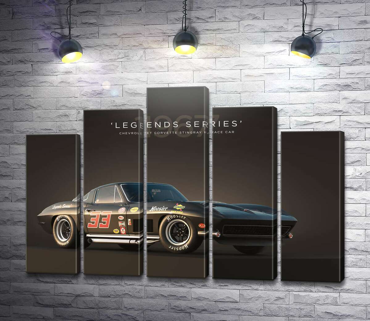 Модульна картина Chevrolet Corvette 1967 Race (Модуль №29)