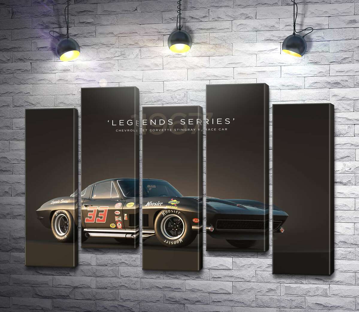 Модульная картина Chevrolet Corvette 1967 Race (Модуль №30)