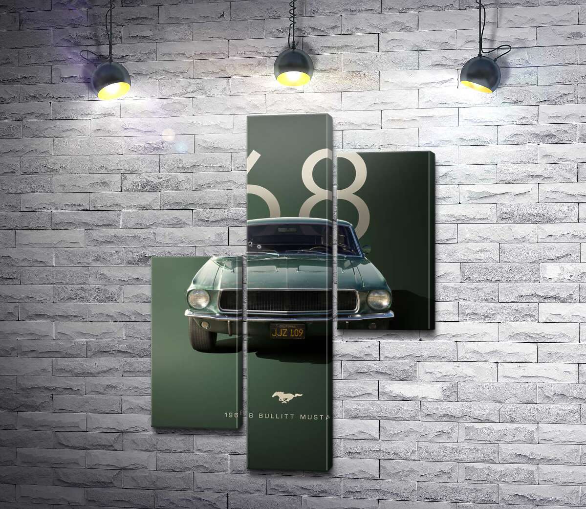 Модульна картина Ford Bullit Mustang 1968 року (Модуль №12)