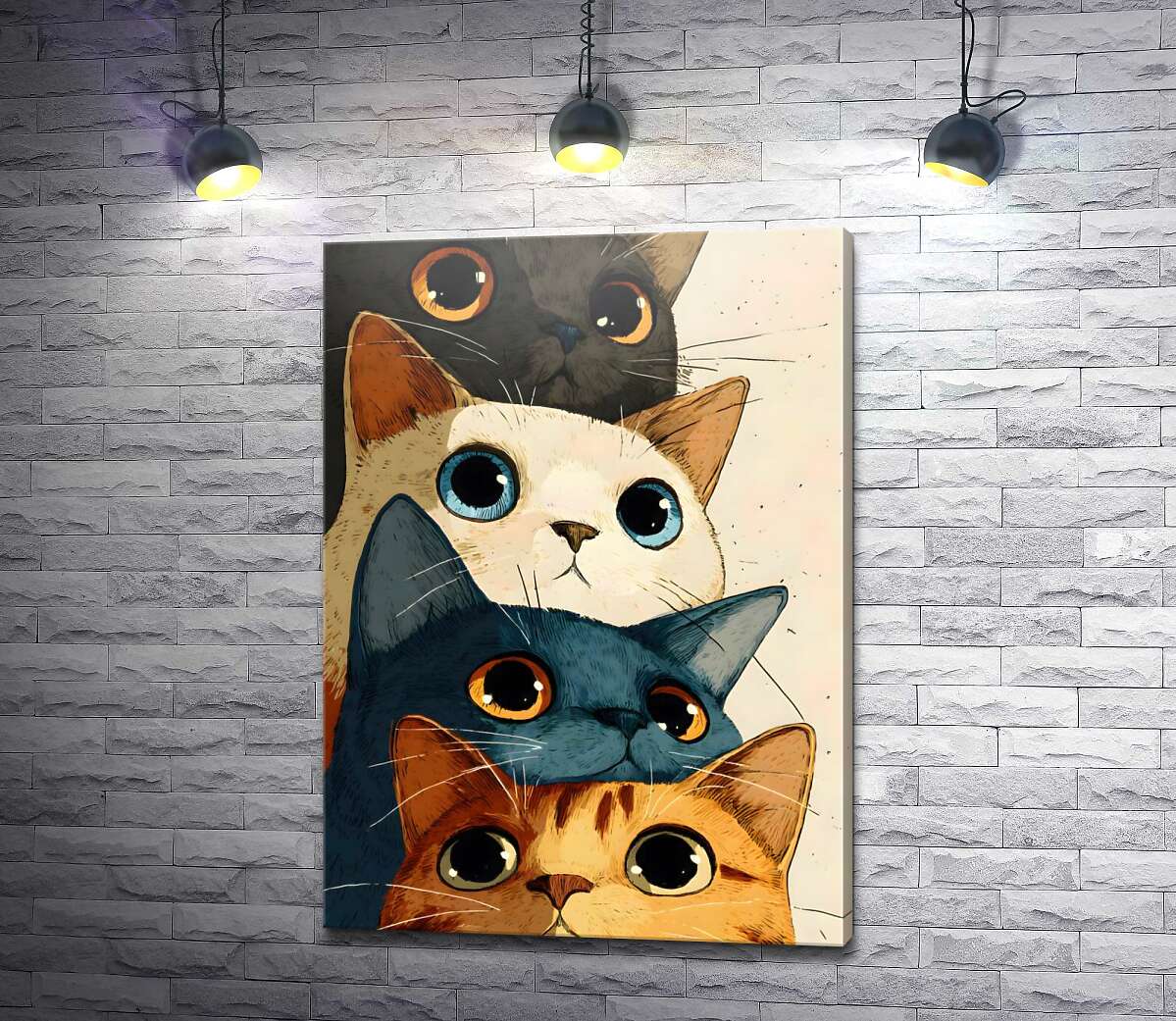 Картина Стопка котів