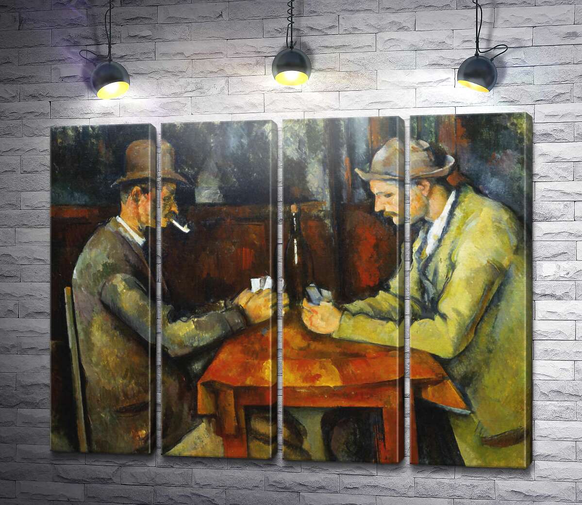 Модульная картина Игроки в карты (Модуль №24) Поль Сезанн