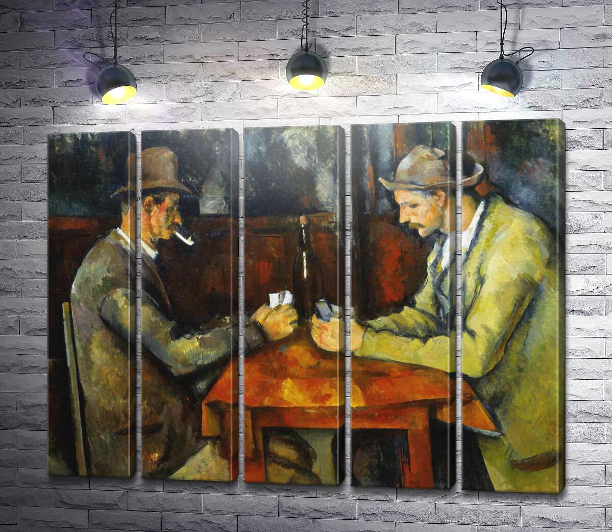 Модульная картина Игроки в карты (Модуль №26) Поль Сезанн