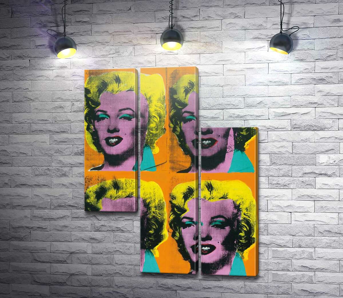 Модульна картина Orange Marilyn (Модуль №13) Енді Уорхол