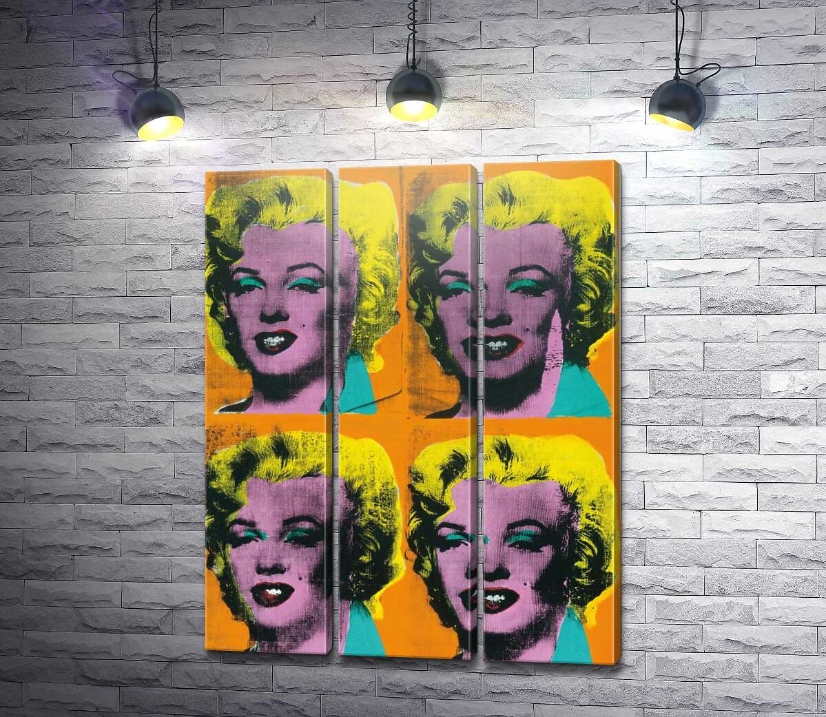 Модульная картина Orange Marilyn Энди Уорхол