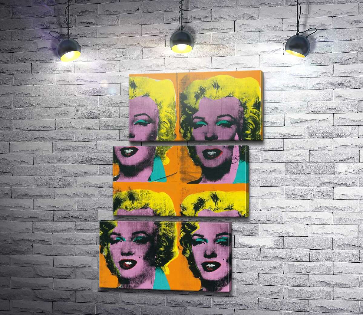 Модульна картина Orange Marilyn (Модуль №17) Енді Уорхол