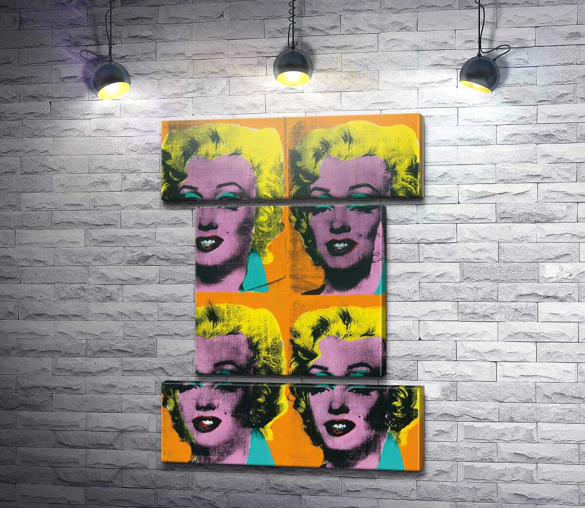Модульная картина Orange Marilyn (Модуль №18) Энди Уорхол