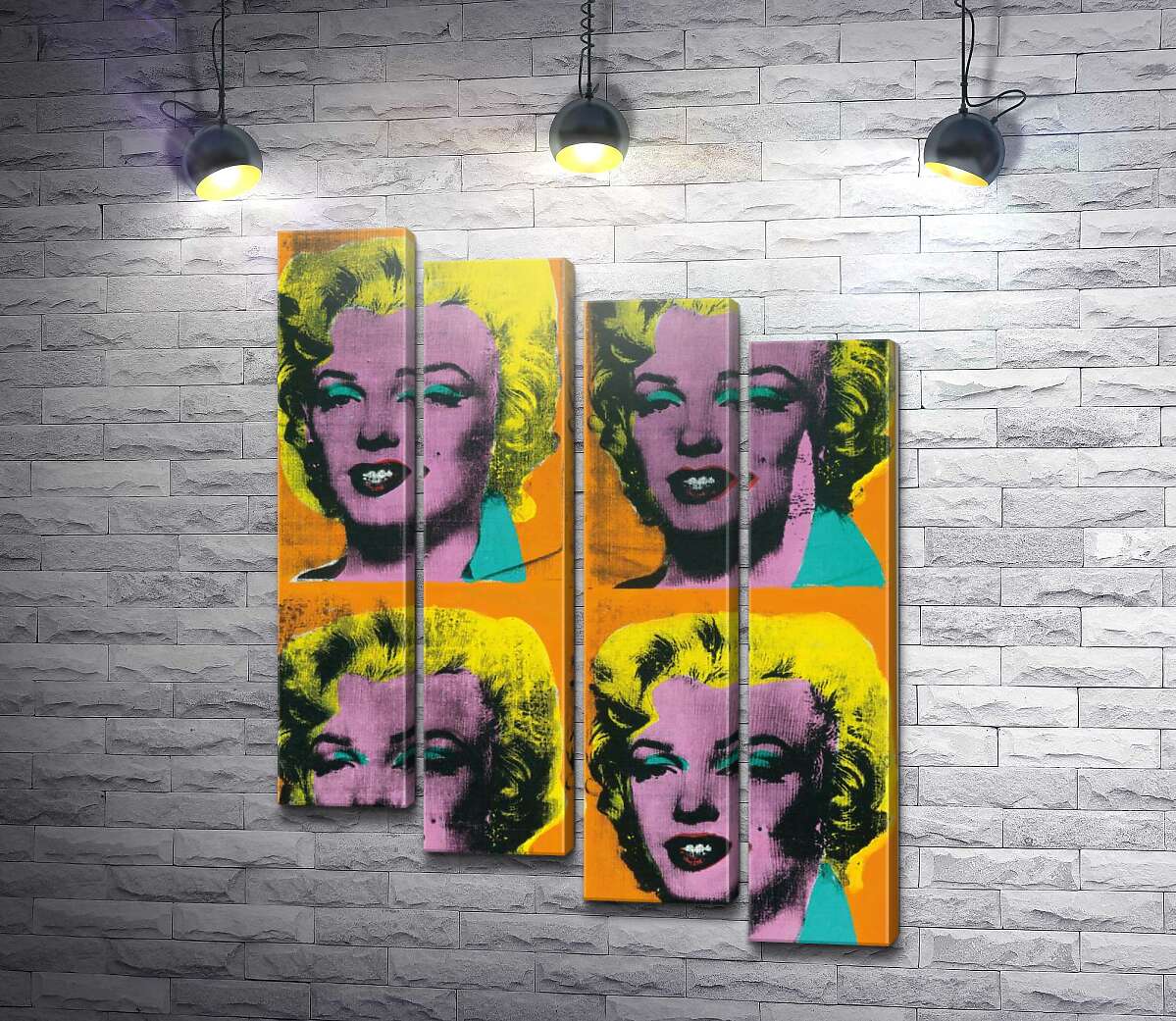 Модульная картина Orange Marilyn (Модуль №19) Энди Уорхол