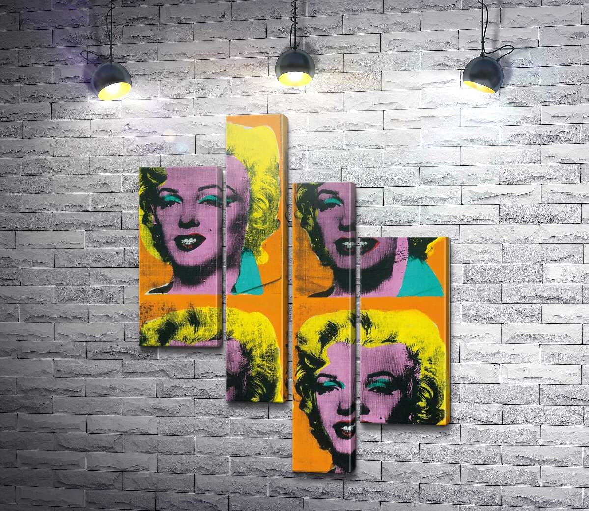 Модульна картина Orange Marilyn (Модуль №21) Енді Уорхол