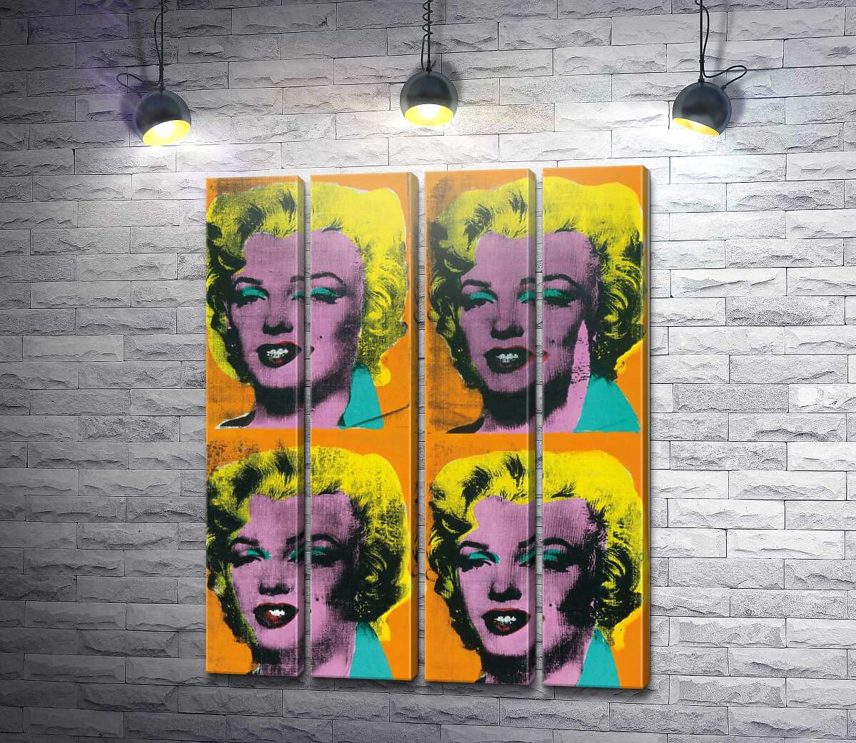 Модульна картина Orange Marilyn (Модуль №24) Енді Уорхол