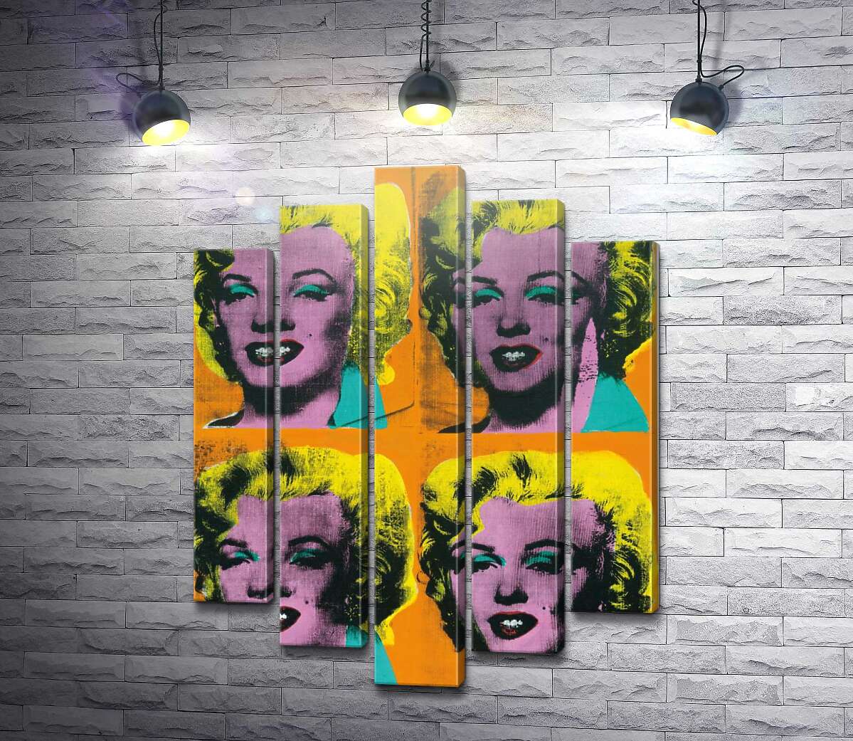 Модульна картина Orange Marilyn (Модуль №4) Енді Уорхол
