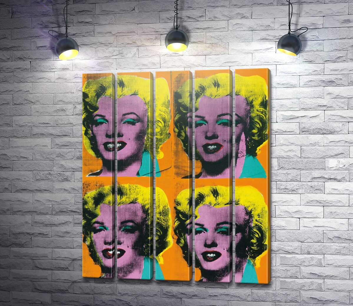 Модульная картина Orange Marilyn (Модуль №26) Энди Уорхол