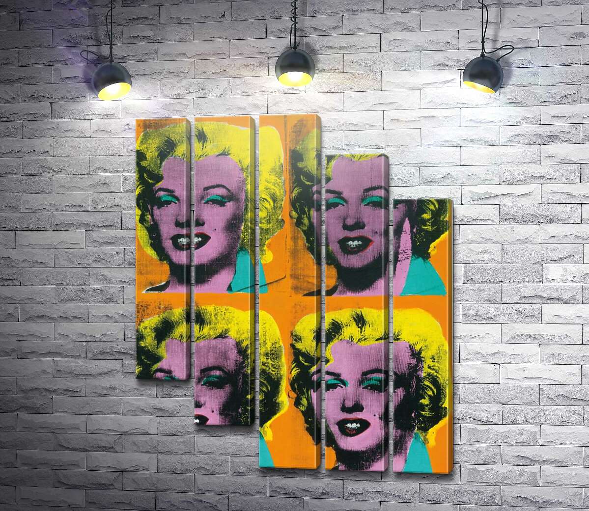 Модульная картина Orange Marilyn (Модуль №28) Энди Уорхол
