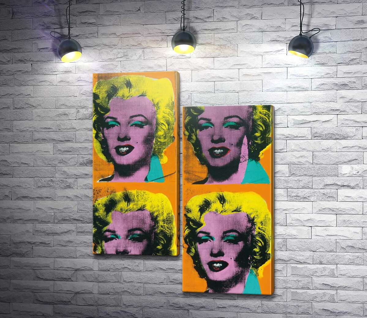 Модульная картина Orange Marilyn (Модуль №9) Энди Уорхол