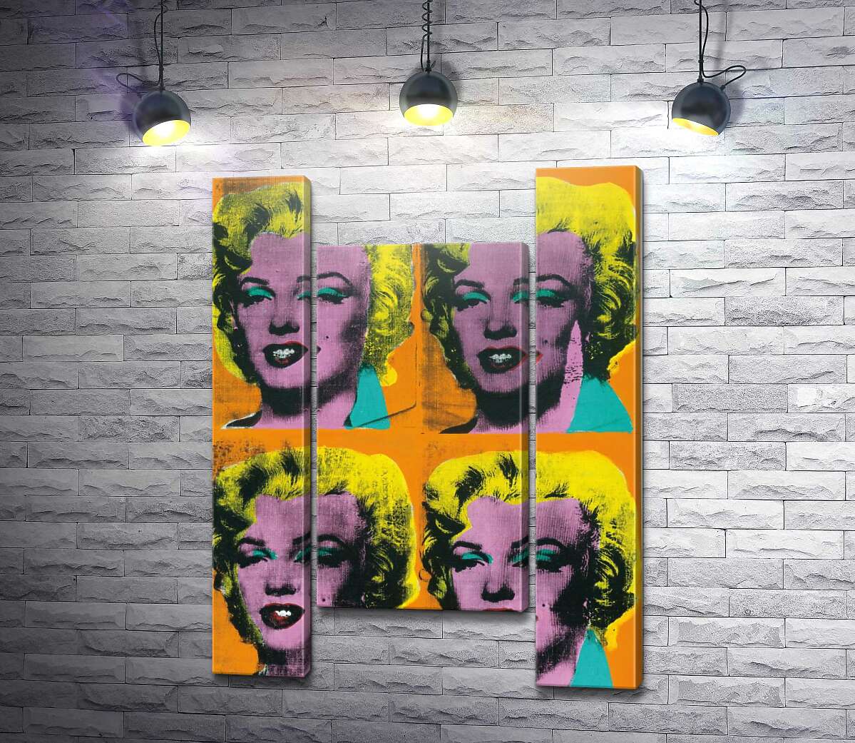 Модульна картина Orange Marilyn (Модуль №11) Енді Уорхол