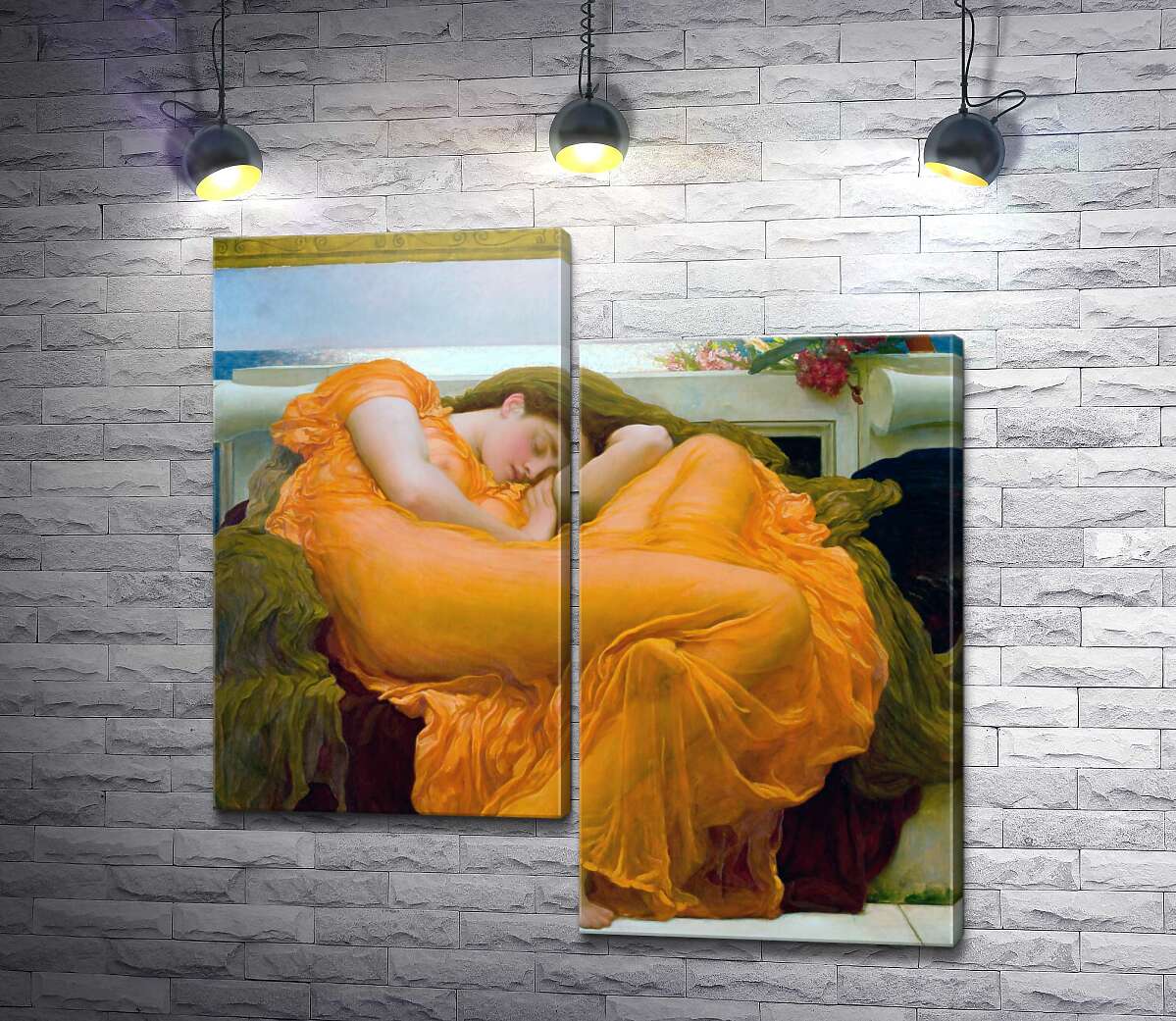 Модульная картина Пылающий июнь (Модуль №9) Фредерик Лейтон