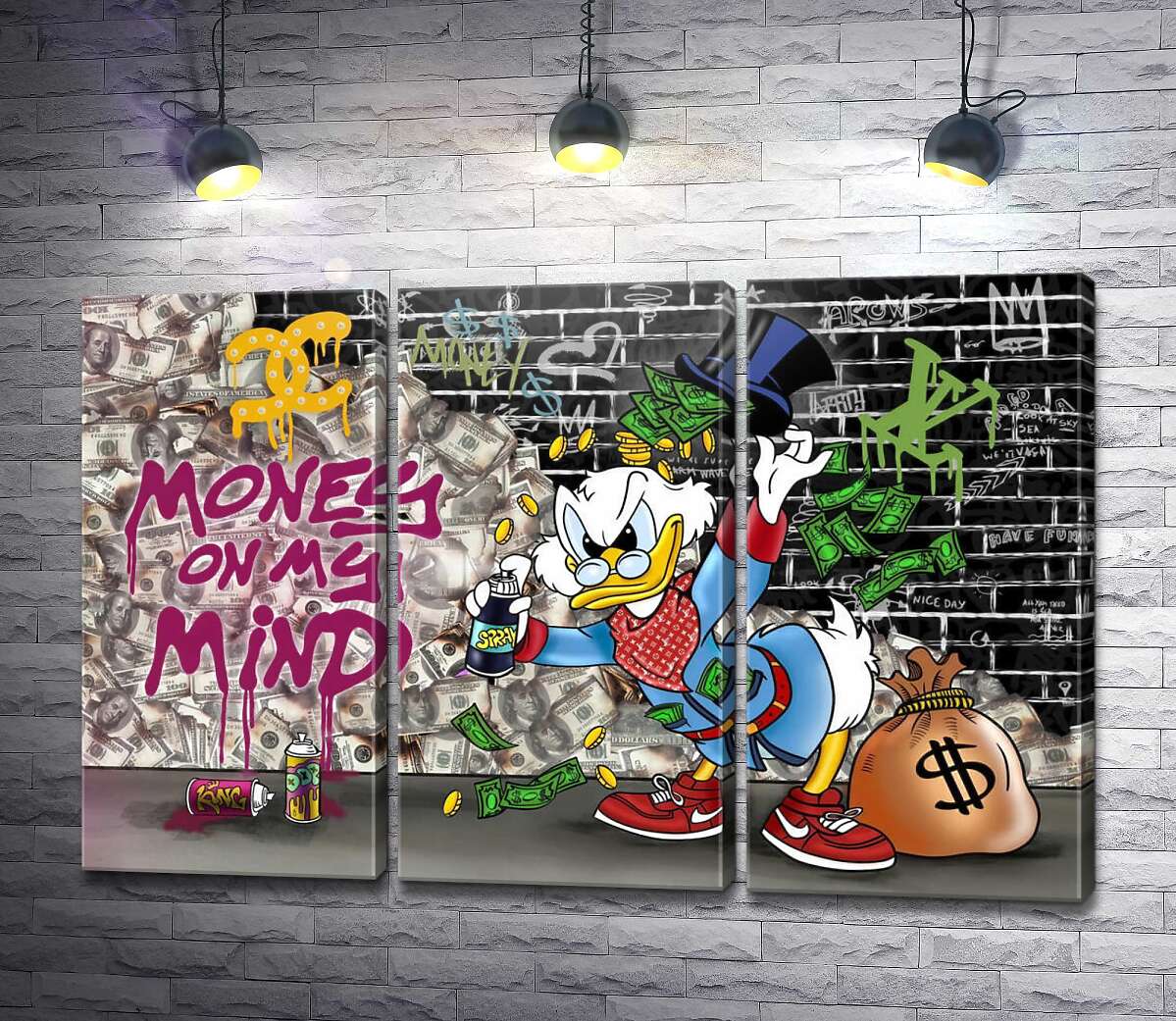 Модульная картина Скрудж-бомбер: Money on my mind