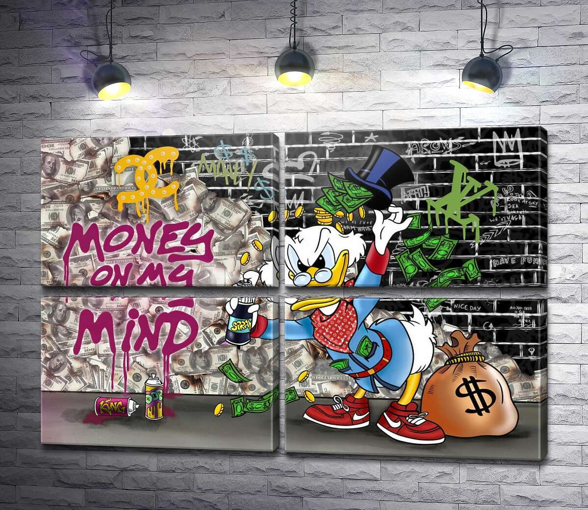 Модульна картина Скрудж-бомбер: Money on my mind (Модуль №25)