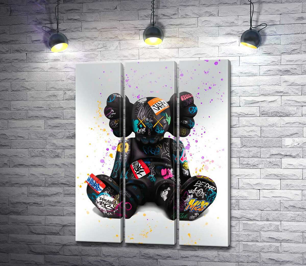 Модульна картина Сидячий KAWS Kaws