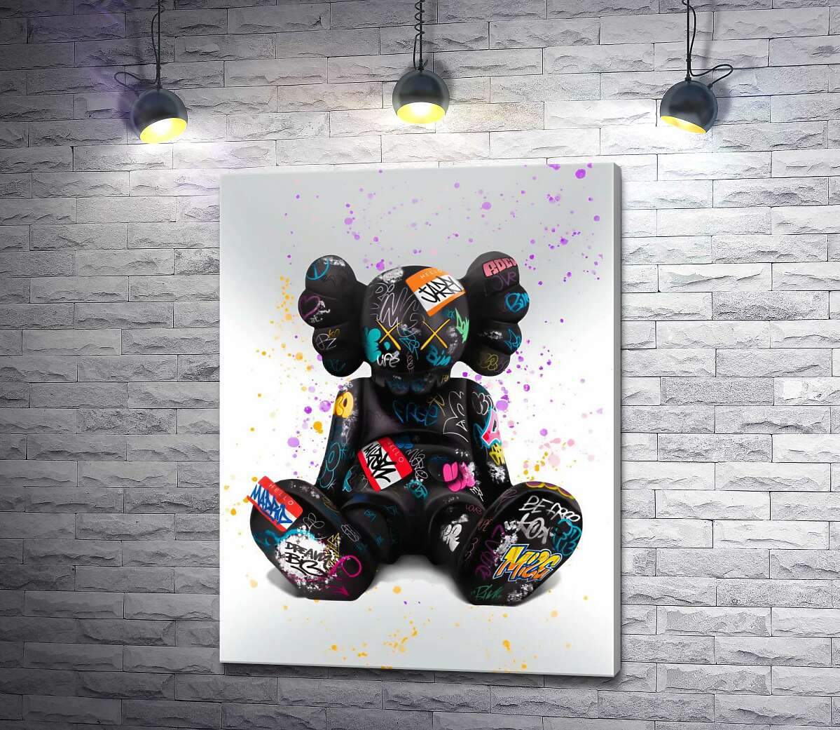 Картина Сидячий KAWS Kaws