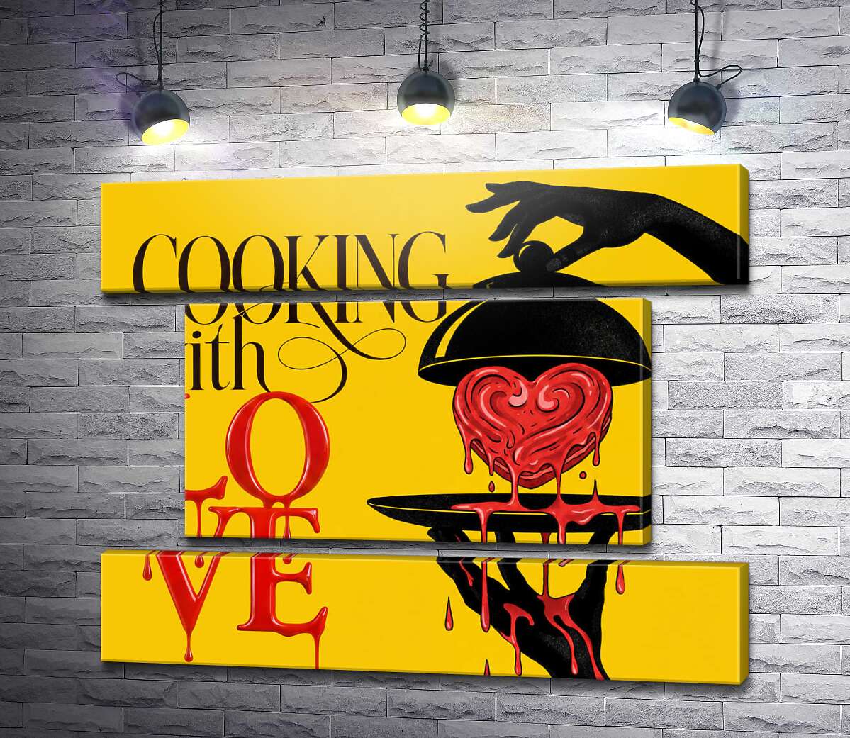 Модульная картина Готовим с любовью. Cooking with love. (Модуль №18)